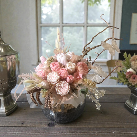 Handmade Soap Flower Bouquet with Stabilized Flowers