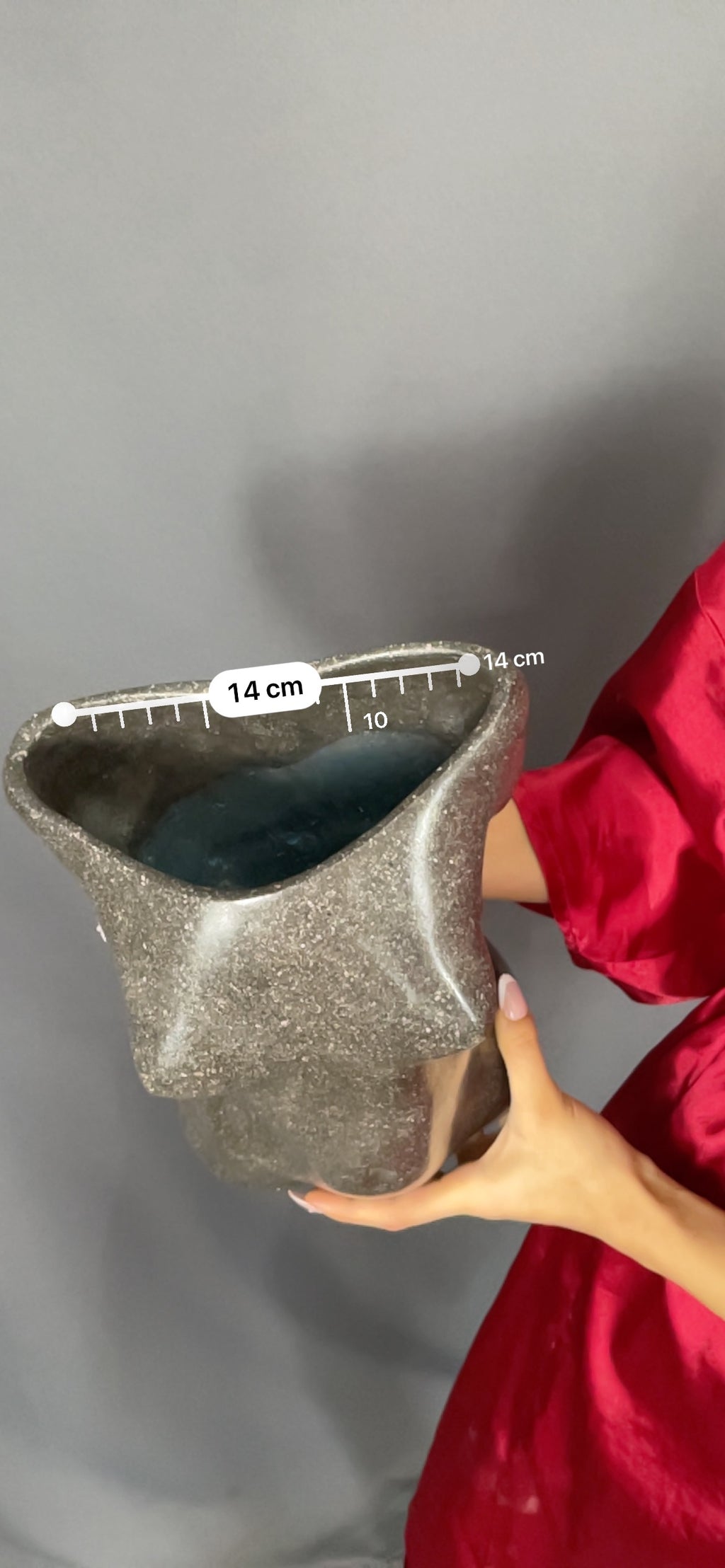 Organic Sculptural Vase Made of Natural Stone