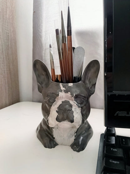Dog Head Planter – Sculptural Concrete Vase