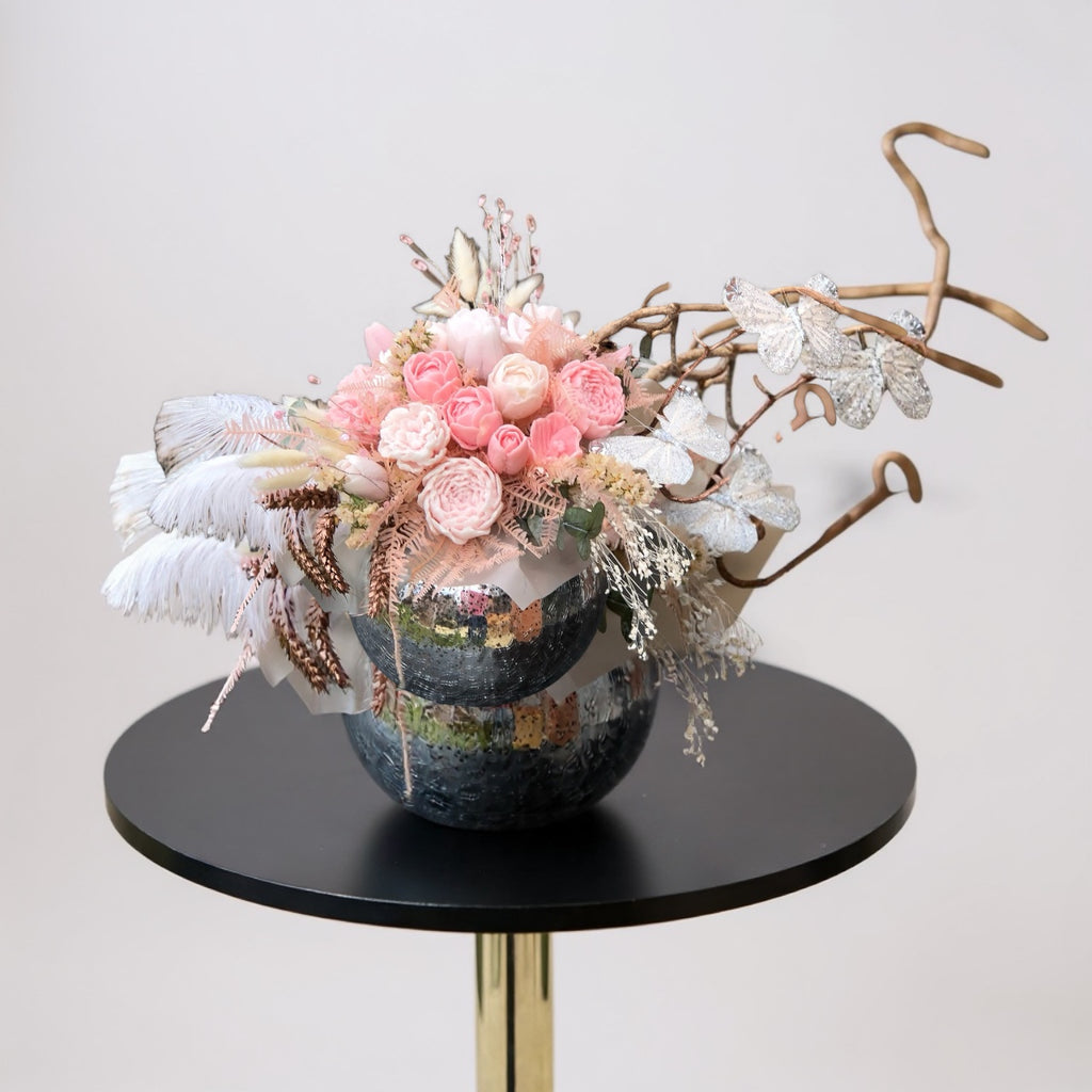 Handmade Soap Flower Bouquet with Stabilized Flowers
