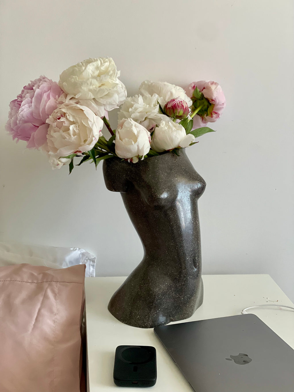 Organic Sculptural Vase Made of Natural Stone