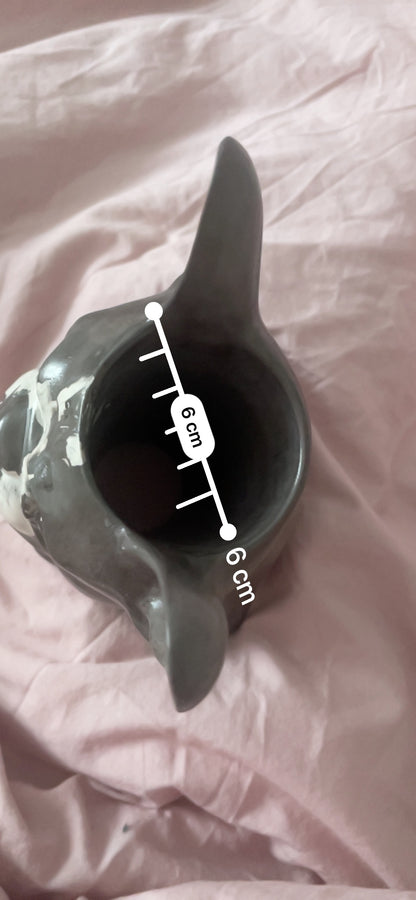 Dog Head Planter – Sculptural Concrete Vase