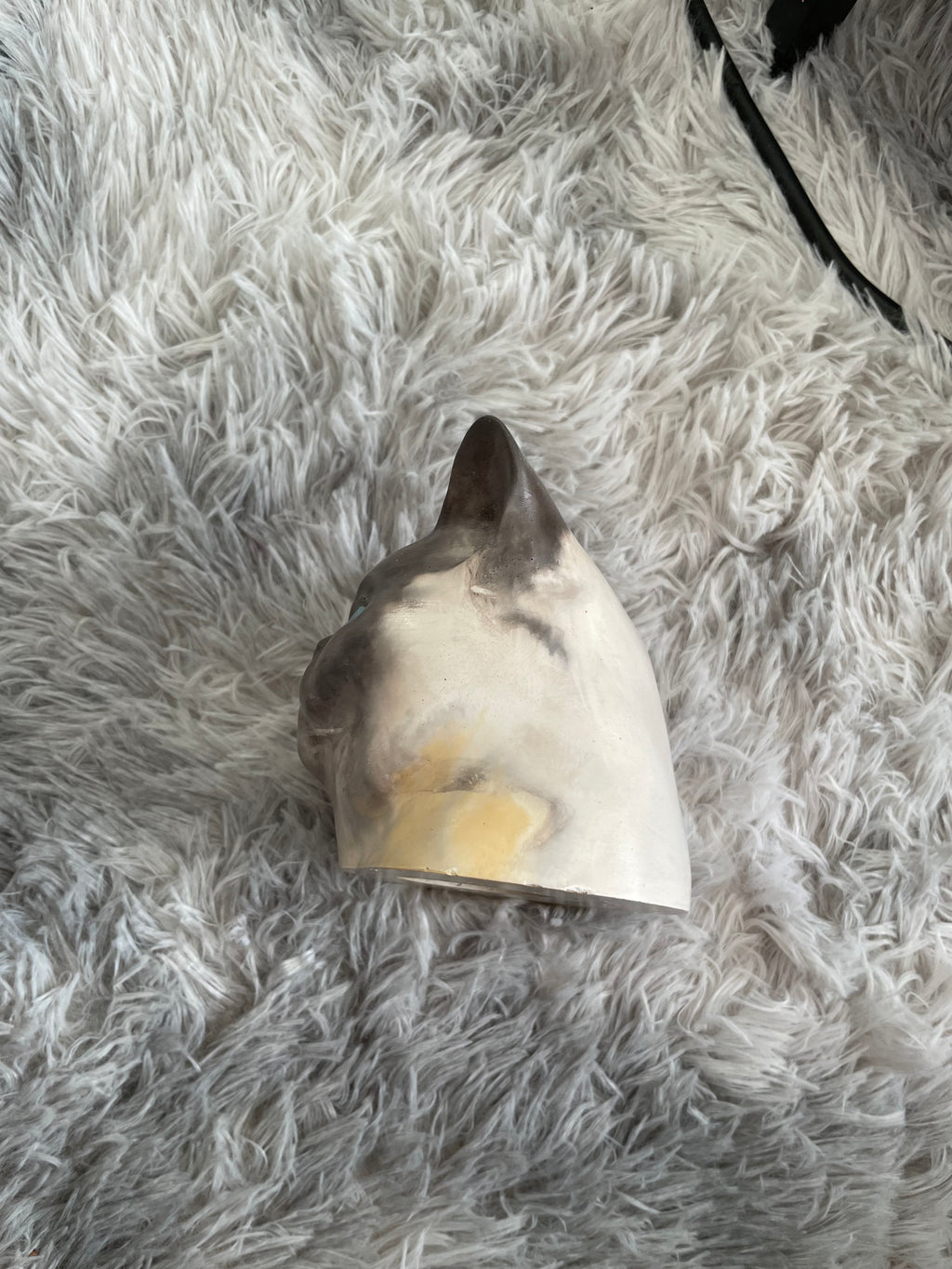 Cat Head Planter – Sculptural Concrete Decor