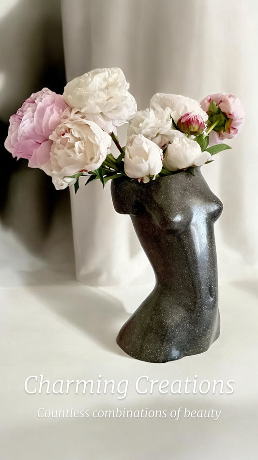 Organic Sculptural Vase Made of Natural Stone