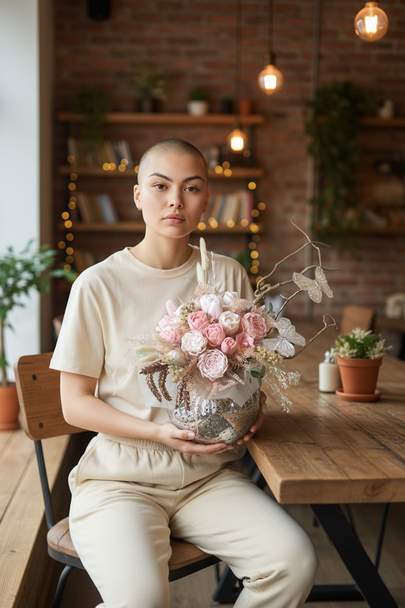 Handmade Soap Flower Bouquet with Stabilized Flowers