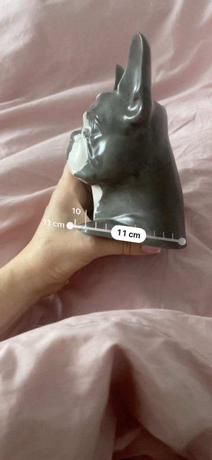 Dog Head Planter – Sculptural Concrete Vase