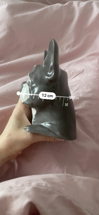 Dog Head Planter – Sculptural Concrete Vase