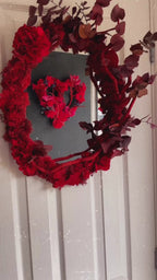 Luxury Red Floral Mirror Decor